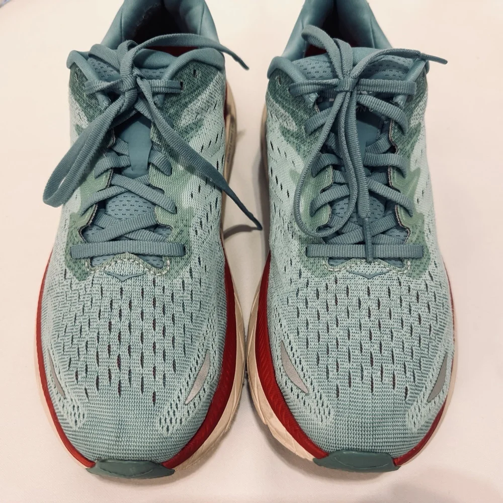 Hoka One One Clifton 8 Shoe Size:9.5 B Blue Women Sneakers